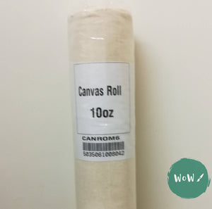 Roll of Canvas- UNPRIMED Cotton  10oz Width: 150cm x 6 metre roll