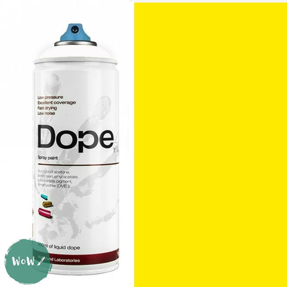 ACRYLIC PAINT - Spray Cans – 400ml -  DOPE CLASSIC D-010 LEMON YELLOW