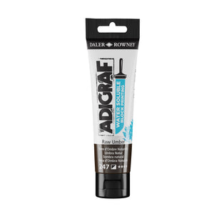 BLOCK PRINTING COLOUR - Water-soluble - Daler Rowney -  ADIGRAF - 59ml Tube - RAW UMBER