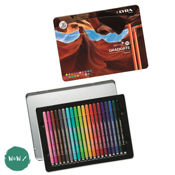 LYRA Graduate Fineliner Tin - 20 Colours