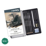LYRA Rembrandt Charcoal & Charcoal Pencils 11 piece Tin