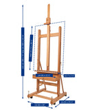 Studio Easel- MABEF - Small 'H' Frame - with hand cranked height adjustment - M05