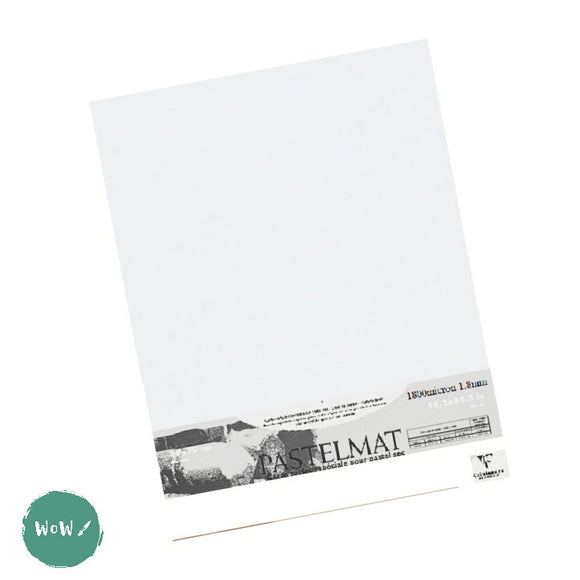 Clairefontaine Pastelmat Mounted Board 1800 micron, 50 x 70cm - White SINGLE SHEET