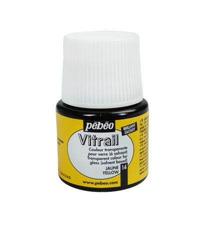 GLASS PAINT - Pebeo VITRAIL - 45ml - 	YELLOW 050014