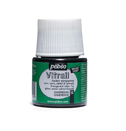 GLASS PAINT - Pebeo VITRAIL - 45ml - 	CHARTREUSE 050-018