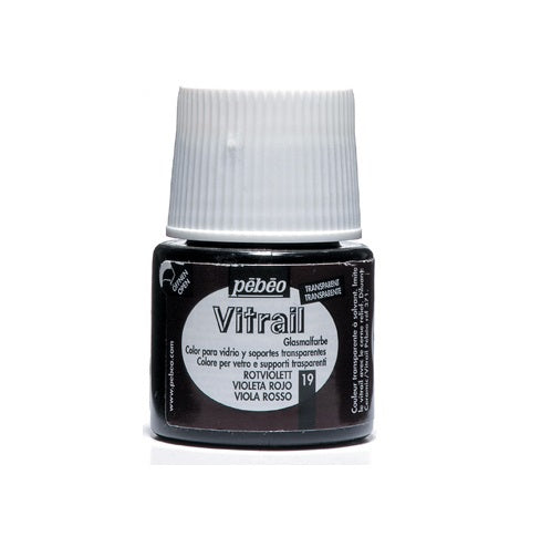 GLASS PAINT - Pebeo VITRAIL - 45ml - 	RED VIOLET 050-019