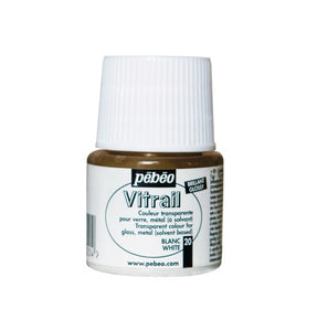 GLASS PAINT - Pebeo VITRAIL - 45ml - 	WHITE 050-020