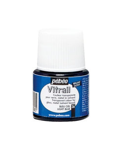 GLASS PAINT - Pebeo VITRAIL - 45ml - 	SKY BLUE 050-036