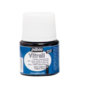 GLASS PAINT - Pebeo VITRAIL - 45ml - 	COBALT BLUE 050-037