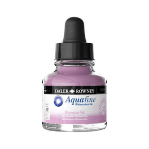 WATERCOLOUR - Liquid Watercolour Ink - Daler Rowney - AQUAFINE 29.5ml Pipette Bottles - ULTRAMARINE PINK