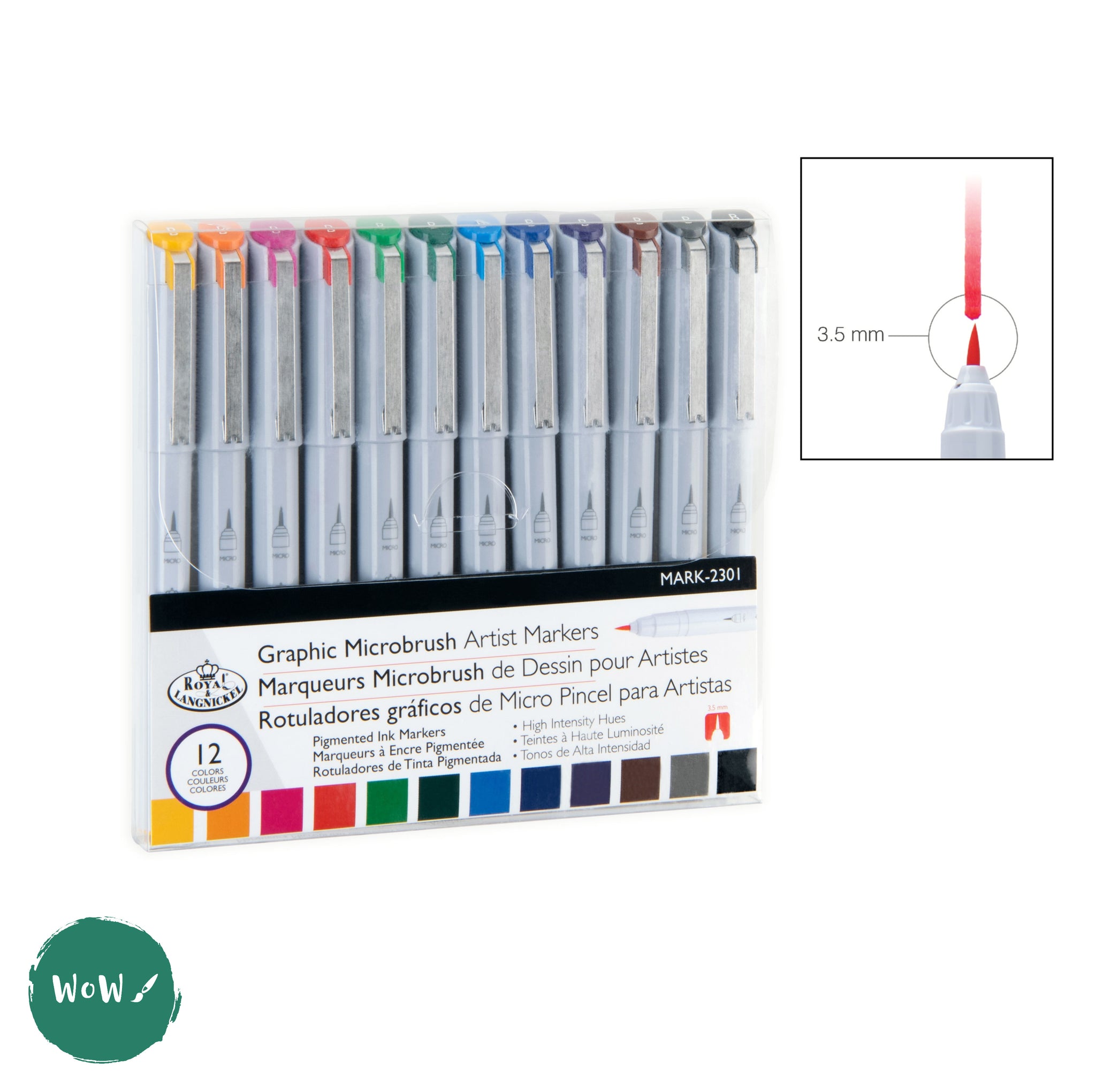Royal & Langnickel - 12pc Fineliner Artist Markers with Case