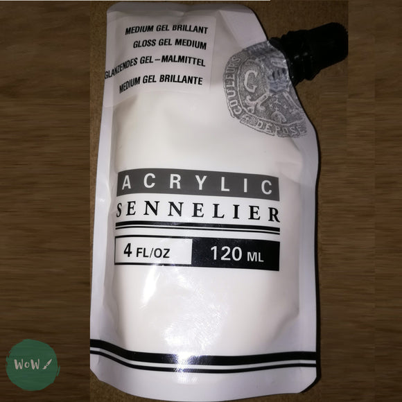 Sennelier Acrylic Mediums 120ml pouch- GLOSS GEL MEDIUM
