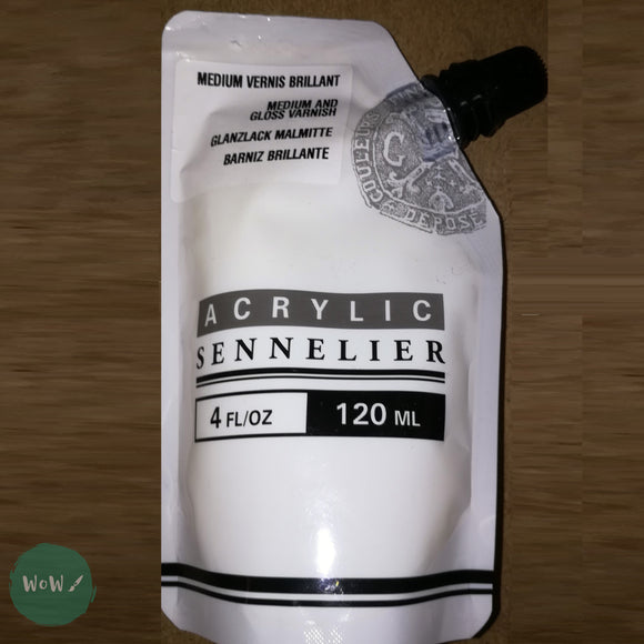 Sennelier Acrylic Mediums 120ml pouch- GLOSS MEDIUM & VARNISH