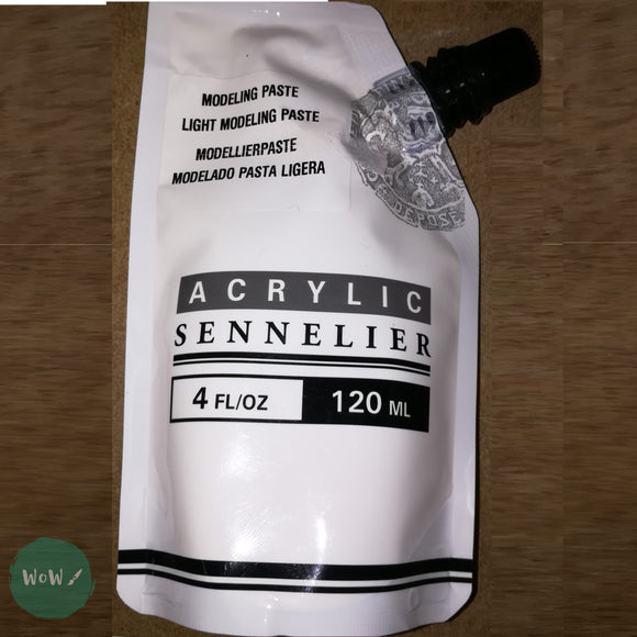 Sennelier Acrylic Mediums 120ml pouch- LIGHT MODELLING PASTE