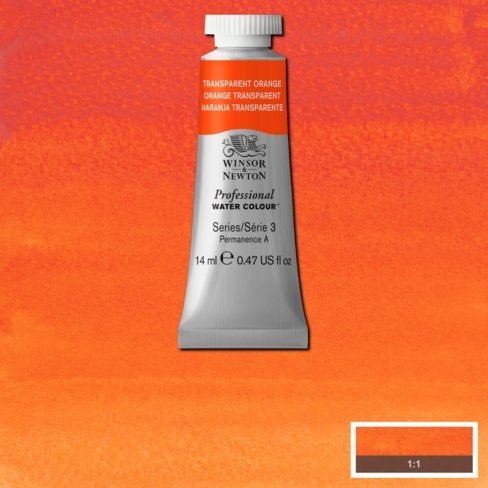 ARTISTS WATERCOLOUR PAINT - Winsor & Newton Professional - 14ml Tube - Transparent Orange
