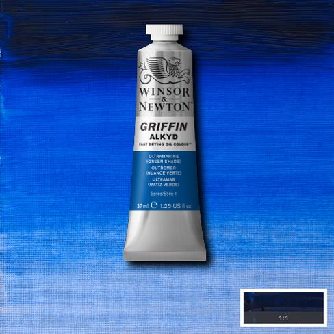 OIL PAINT - Fast Drying - Winsor & Newton GRIFFIN Alkyd -  37ml tube-	Ultramarine (Green Shade)