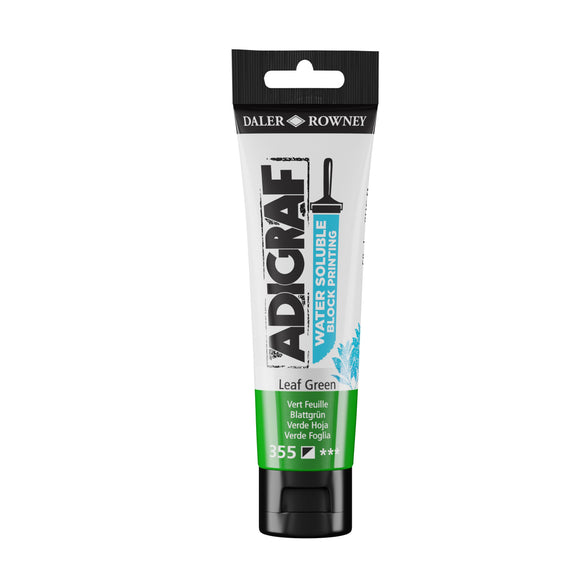 BLOCK PRINTING COLOUR - Water-soluble - Daler Rowney -  ADIGRAF - 59ml Tube - LEAF GREEN