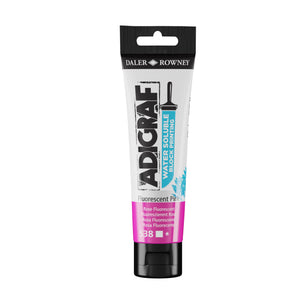 BLOCK PRINTING COLOUR - Water-soluble - Daler Rowney -  ADIGRAF - 59ml Tube - FLUORESCENT PINK