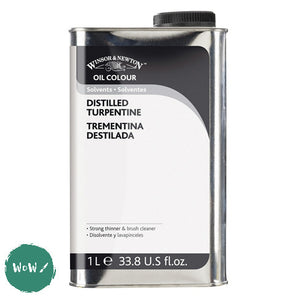 Oil Painting Solvents- Winsor & Newton - DISTILLED TURPENTINE 1 Litre