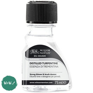 Oil Painting Solvents- Winsor & Newton - DISTILLED TURPENTINE 75ml