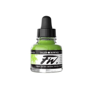 ACRYLIC INK - Daler Rowney FW – 29.5ml Pipette Bottle - 	LIGHT GREEN